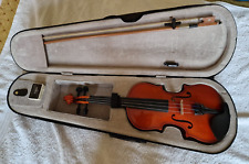 Half size Violin with bow, hard case and rosin block