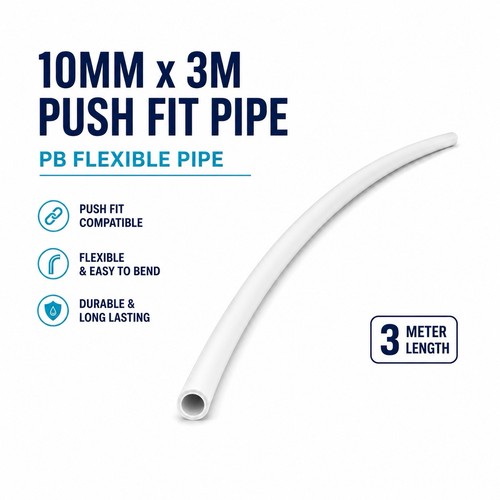 10mm push fit - 3m, pipe