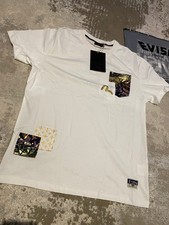 Evisu Mens White Tshirt - Gold