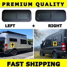 UNIVERSAL CAMPER VAN SLIDING OPENING WINDOW GLASS 800x270mm RIGHT AND LEFT PAIR