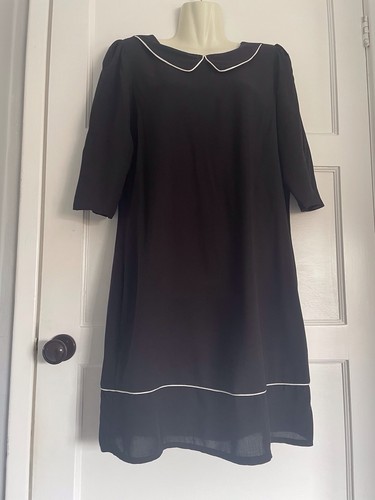 Bnwt black retro peter pan - black,