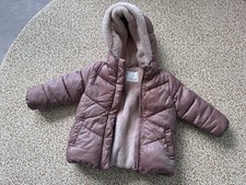 Next Size 2-3 Pink Girls Toddler Winter Fleece Hooded Coat Jacket Pockets Warm 