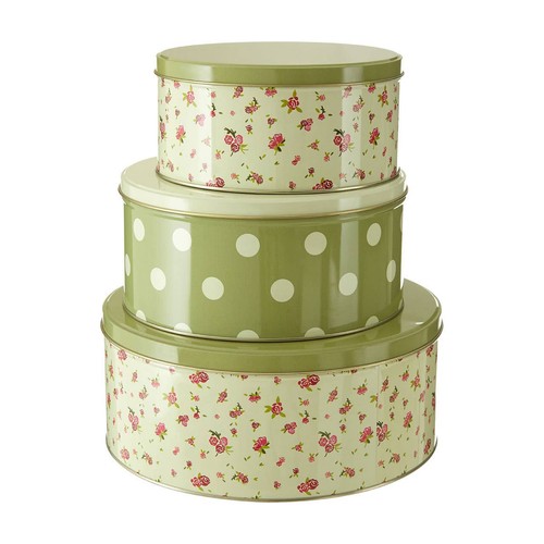3pcs round storage - round, tin
