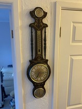 Antique Banjo Barometer Weather Station