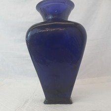  Blue Glass Hand Blown Vase -