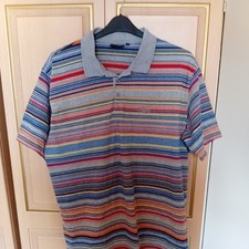 Mens Official Guinness Multicoloured Stripe  Cotton Polo Shirt 2XL VGC