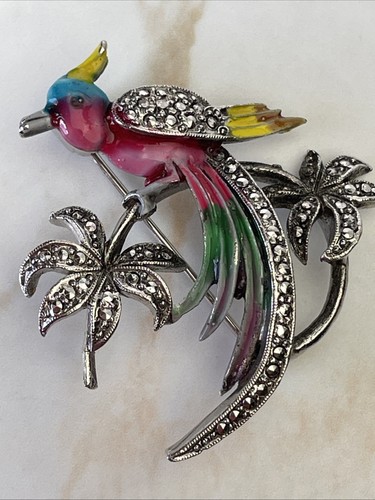 Vintage enamel bird - vintage, of
