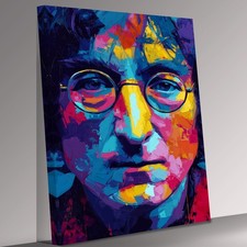 John Lennon Icon Abstract Modern Contemporary Canvas Print Wall Art Picture