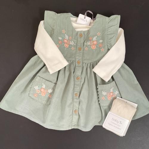Baby girls green dress set - girls,