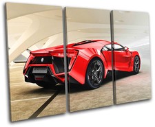 Lykan Hypersport Exotic Supercar Cars TREBLE CANVAS WALL ART Picture Print