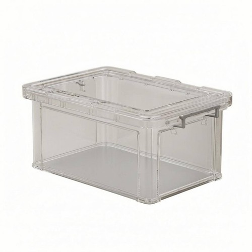 Clear storage box reinforced - clear,