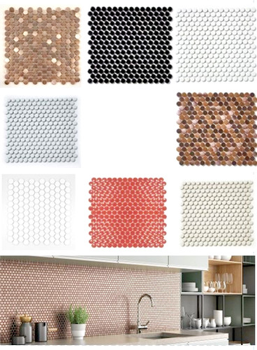 Penny round mosaic tile - penny,