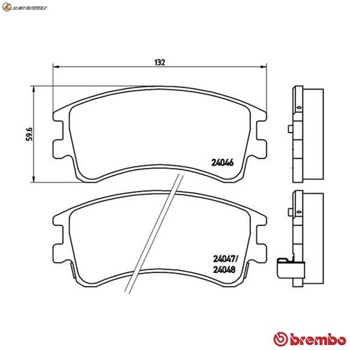Brake pad set disc - ,