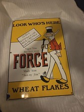 Enamel Sign Force Wheat Flakes