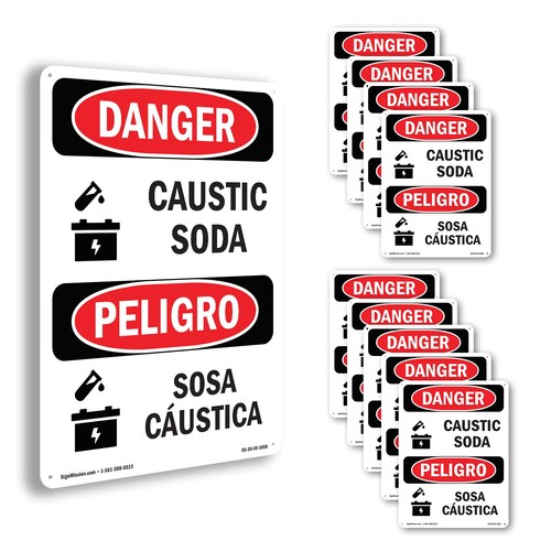 Caustic soda osha - caustic, sign