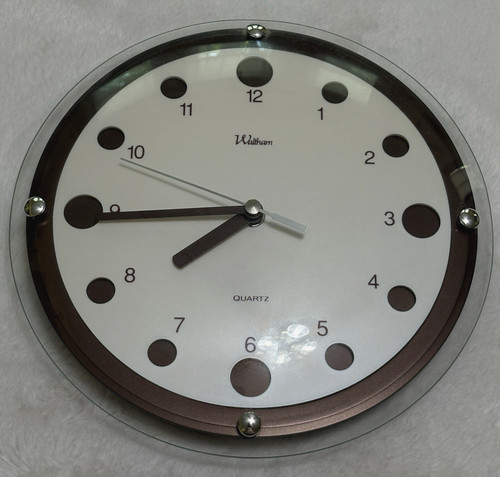 Waltham clock quartz - waltham, 9"