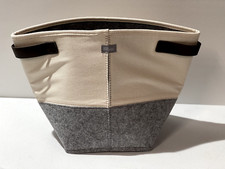 FELT STORAGE BIN NATURAL W/