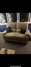 2 recliner seat sofa set good condition  sandal wood colour 
