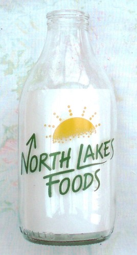 Vintage old milk bottle