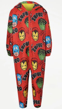 Boys All In One Marvel Superhero Red Rain Puddle Suit Spiderman Age 2-3