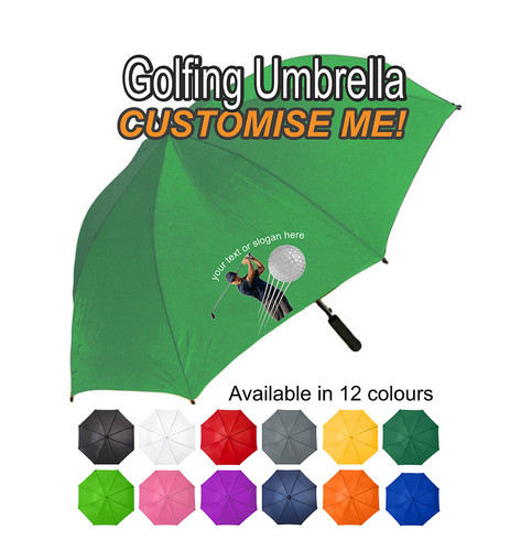 Personalised golf umbrella - golf,