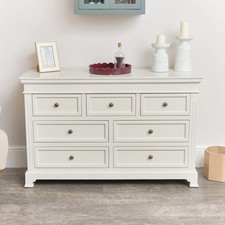 Large Ivory 7 Drawer Chest of
