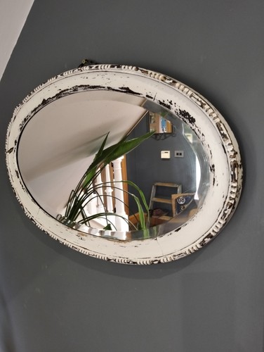 Vintage oval wall mirror - oval, with