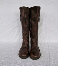 CAMPER BROWN LEATHER KNEE BOOT