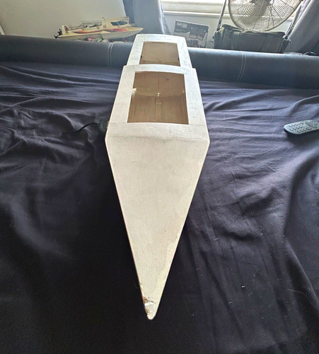 Wooden boat hull unfinished - wooden,