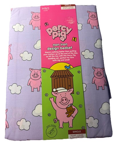 Percy pig single duvet - pig,