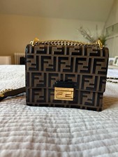 Fendi FF Embossed Kan U Small Shoulder Bag