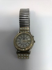 Kirks Folly Unforgettable AB Stones Night Light Date Watch Two Tone K903L