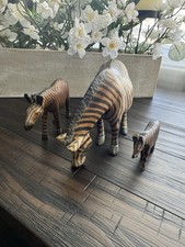 Vintage Carved Wooden Zebra