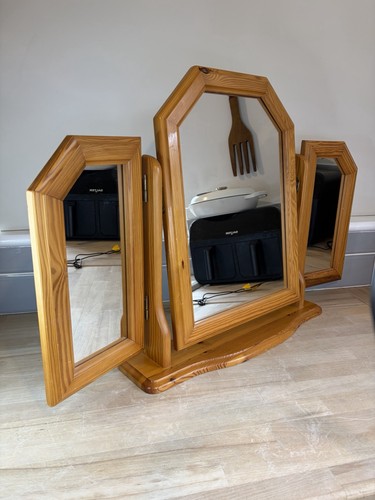 Vintage pine triple - vintage, vanity