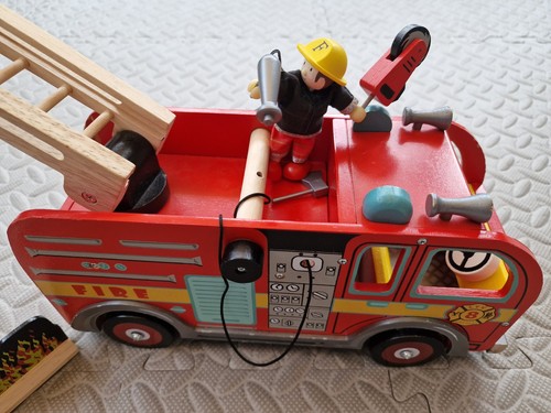 Wooden fire engine - wooden,