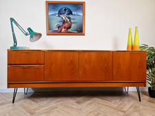 Vintage Mid Century Pyramid Teak Danish Design Sideboard Buffet Credenza BL678