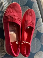 Tu Women Bright Pink Knitted Ballerina Pump Uk Size 5