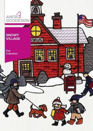 Snowy village anita goodesign - village,