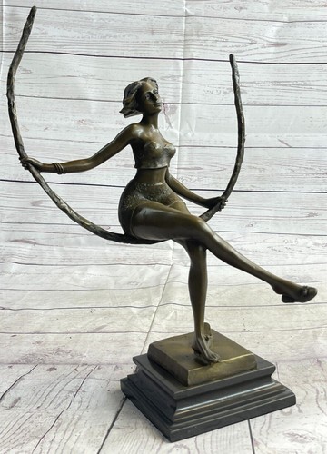 Art deco sculpture lovely girl - deco,