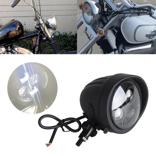 Black white led headlight - 4.5",