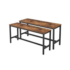 Industrial Dining Bench Set Kitchen Dining Room Seat Vintage Style Furniture