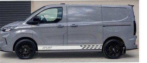 Side chequer stripes decals - 2x,