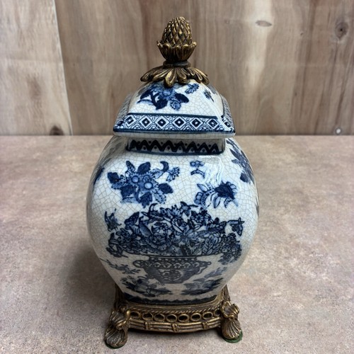 Vtg chinoiserie blue white - vtg,