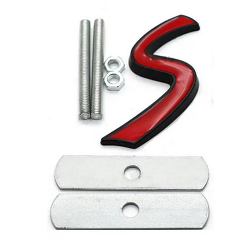 Black red logo front - front, grille