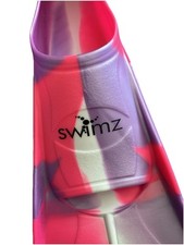 Swimz Silicone Short Blade Training Fins Flippers Pink/Purple 2.5-3UK 35-36EU