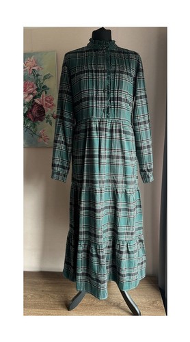 Brora green tartan cotton midi - brora,