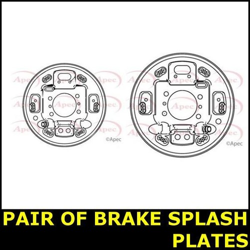 Pair brake cover back - pair,