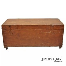 19th C Antique Brown Distress