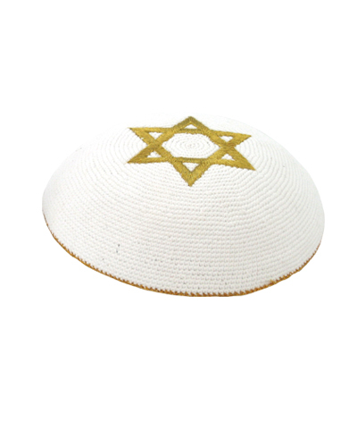 Gold white star david - white, of