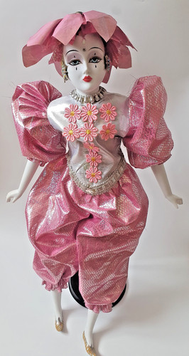 Vintage porcelain clown - vintage,